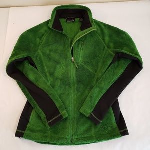 Marmot Womens Full Zip Green Polartec Fleece Small
